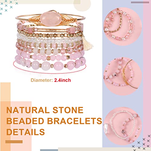 Bohemian Charm Stone Beaded Bracelet for Women