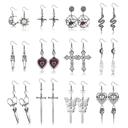 Vintage Gothic Earrings Set for Men/Women
