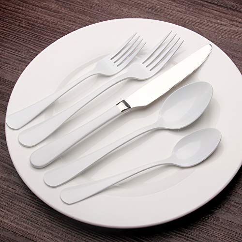 20-Piece Stainless Steel Flatware Set Service for 4, Mirror Polished, Dishwasher Safe
