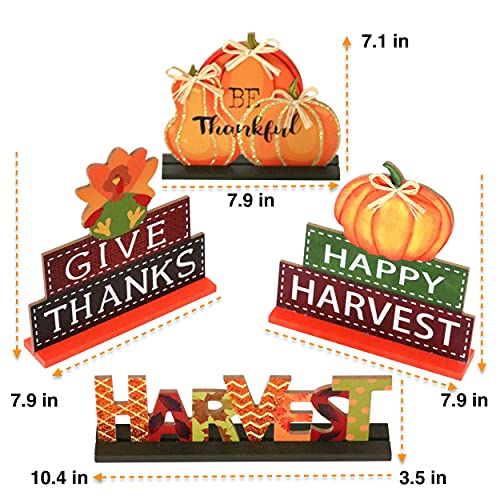 4 Pack Wooden Decorative Signs