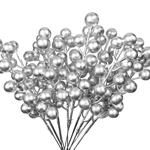 24 pcs Berries Stems for Christmas Ornaments
