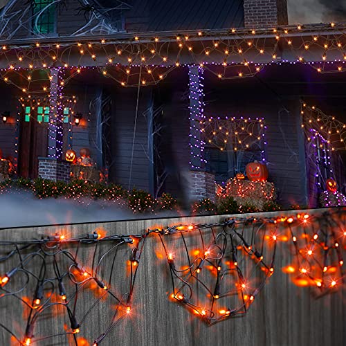 4.2FT Connectable 60 LED Halloween Spider Web String Lights Decoration