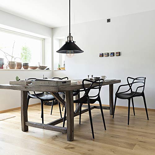Industrial Pendant Lighting w/ Metal Rustic Bronze & Black Finish Fixture (3 Pack)