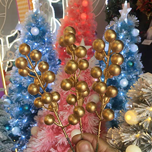 24 pcs Berries Stems for Christmas Ornaments