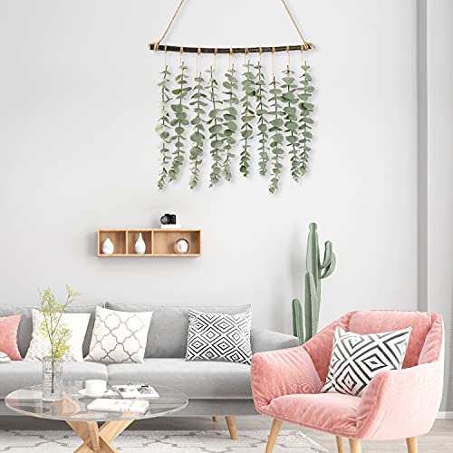 Artificial Eucalyptus Wall Hanging Decor, Fake Eucalyptus Leaves Greenery Eucalyptus Vines Wall Hanging Plants,