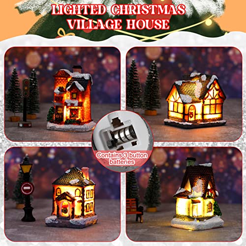 26 Pieces Christmas Lighted Village Set