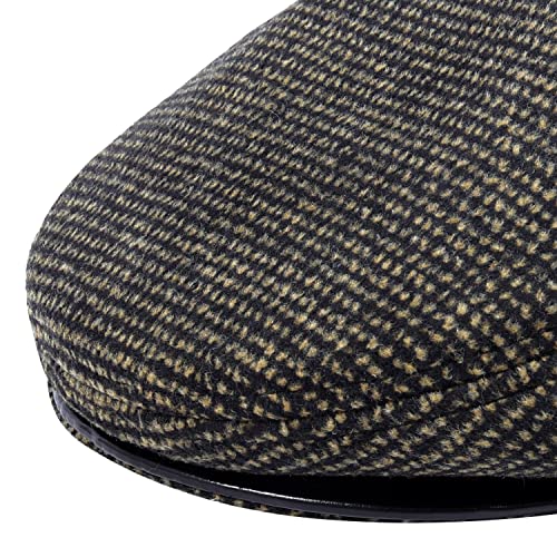 Thick Warm Woolen Beret for Men Solid Color Fold-Down Ear Protection Irish Duckbill Caps