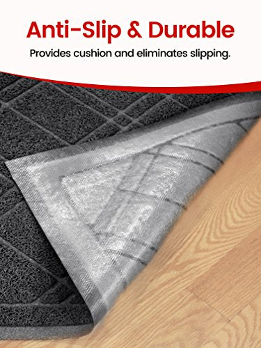 Universal Doormat | XL Size 42” x 35” | Anti-Slip Durable & Washable | Low Profile, Dirt & Dust Absorber