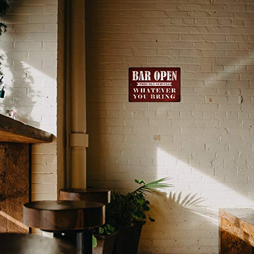 Metal Tin Sign Bar Man Cave Funny Wall Decoration, 8"x12"