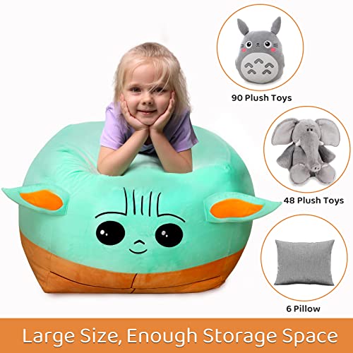 Stuffed Animal Toys Storage Kids Bean Bag - 24 x 24 Inch