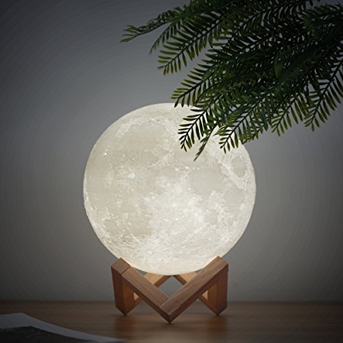 Moon Lamp Night Light USB Charging & Touch Control Brightness Warm & Cool White