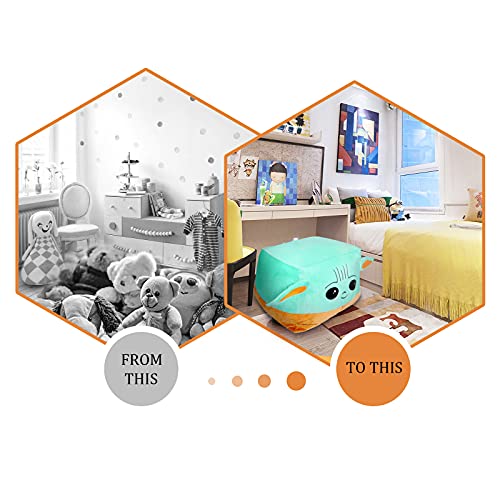 Stuffed Animal Toys Storage Kids Bean Bag - 24 x 24 Inch