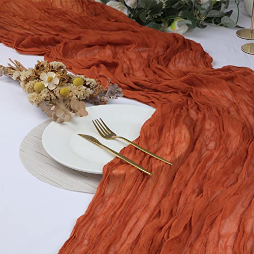 Black Cheesecloth Table Runner, 160inch Long Cheese Cloth Boho Gauze Table Runner