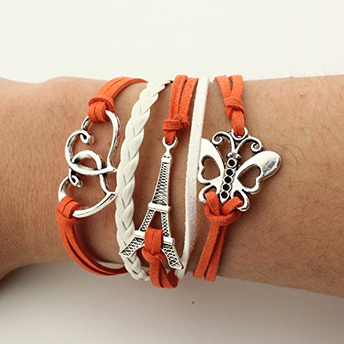 16pcs Vintage Multilayer Woven Leather Alloy Owl Braided Infinity Bracelets for Women