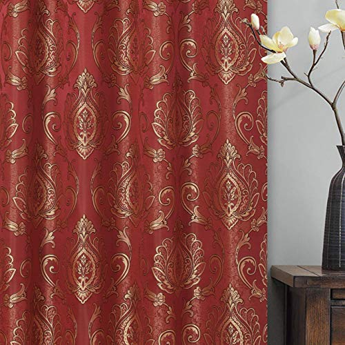 Simple Classic Window Curtain Panel Drape w/ Attached Wave Valance 2pcs Set 54x84"