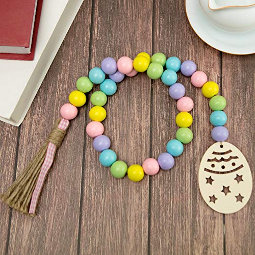 Easter Wood Bead Garland for Easter Decor