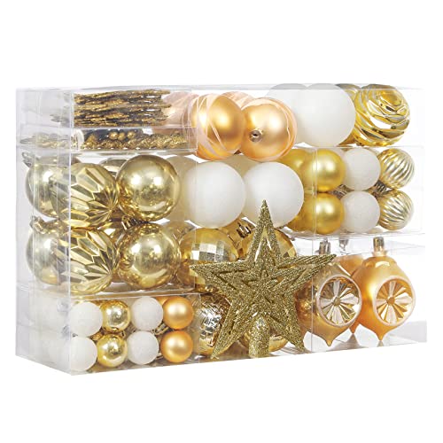 103-Pack Assorted Christmas Ball Ornaments