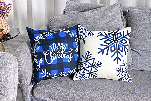 Set of 4 Christmas Throw Pillow Covers 18 x 18