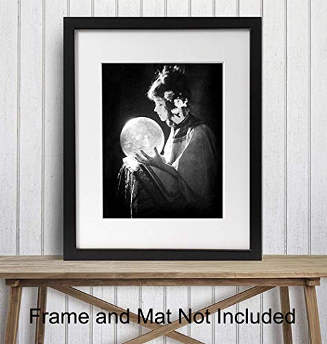 Gothic Wall Art Crystal Ball Goth Creepy Fortune Teller, Psychic