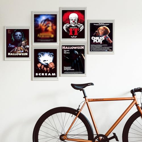 Vintage Horror Movie Posters for Room Aesthetic, Creepy Scary Movie Art Prints Wall Art Posters