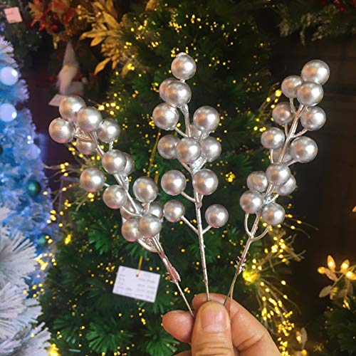 24 pcs Berries Stems for Christmas Ornaments