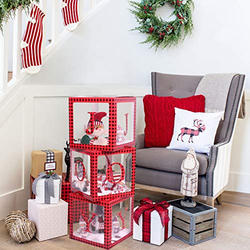 Transparent Joy Box Blocks Christmas Decorations