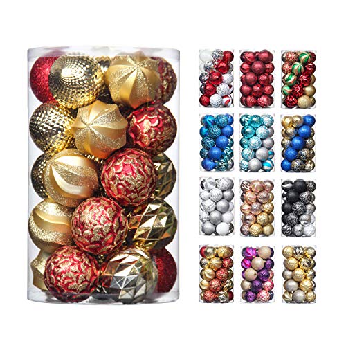 31pcs 2.75in & 1.97in Shatterproof Balls for Christmas Decoration