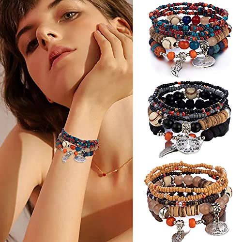 9 Sets Bohemian Bracelets for Women