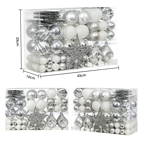 103-Pack Assorted Christmas Ball Ornaments