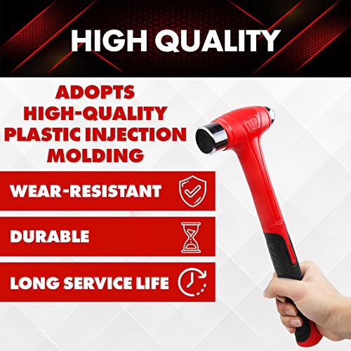Dead Blow Hammer Set, 2 Piece/16oz(1LB) Pein Hammer, 27oz(1.5LB), Red a& Black, Shockproof Design