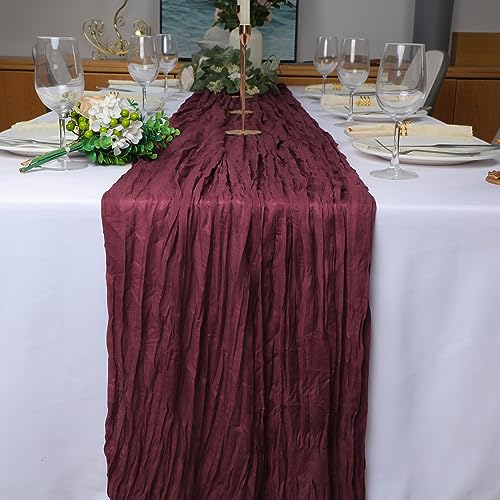 Black Cheesecloth Table Runner, 160inch Long Cheese Cloth Boho Gauze Table Runner