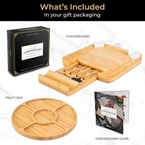 Bamboo Cheese Boa & Knife Set: Large Charcuterie