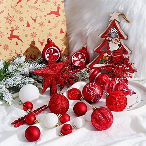 103-Pack Assorted Christmas Ball Ornaments