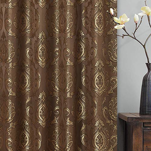 Simple Classic Window Curtain Panel Drape w/ Attached Wave Valance 2pcs Set 54x84"