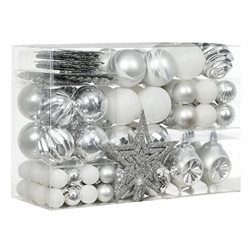 103-Pack Assorted Christmas Ball Ornaments