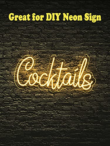 Neon LED Strip Light 16.4ft/5m 12V DC 600 LEDs Waterproof Flexible