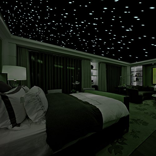 Realistic 3D Domed Glow in The Dark Stars,606 Dots (Green)