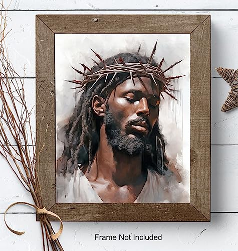 Black Jesus Wall Art & Decor - African Americans Wall Art - Black Man - Christian Wall Decor - Jesus Christ Picture