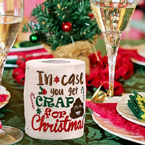 Christmas Funny Embroidered Toilet Paper Gift-Decorations