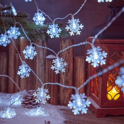 2 Pack Christmas Snowflakes Lights - 50LED 24FT