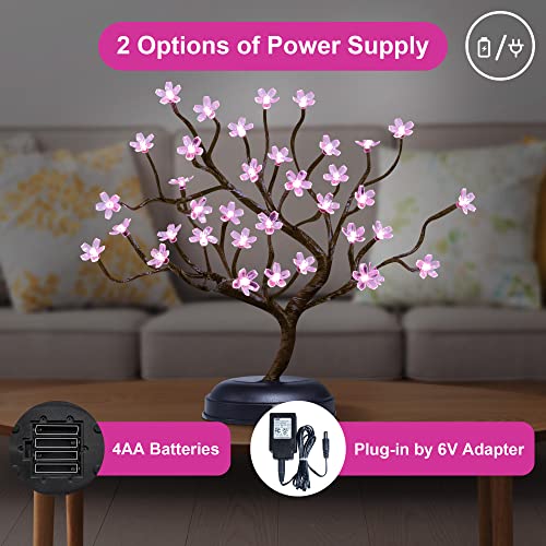 16Inch 36LED Cherry Blossom Bonsai Light