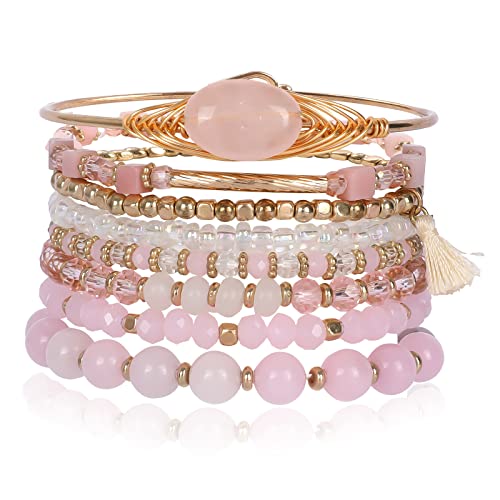 Bohemian Charm Stone Beaded Bracelet for Women