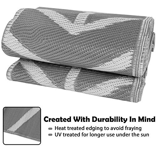 Modern Reversible Mats, Plastic Straw Area Rug 5'x8'