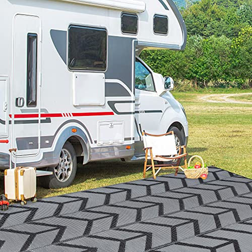 Modern Reversible Mats, Plastic Straw Area Rug 5'x8'