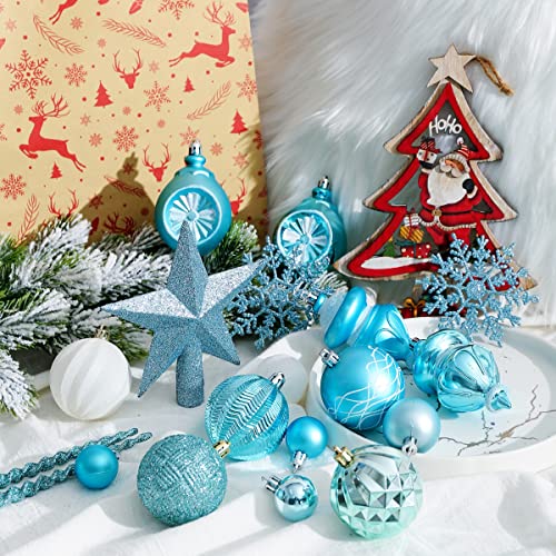103-Pack Assorted Christmas Ball Ornaments