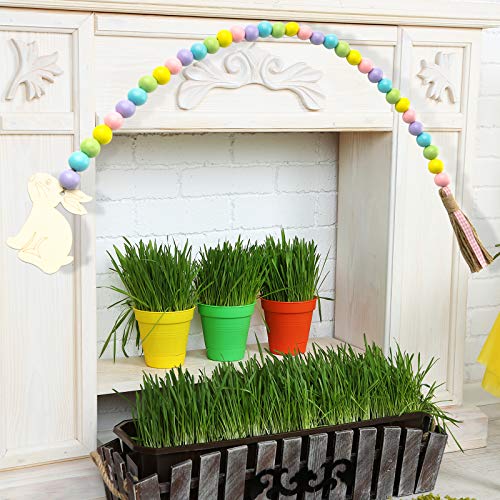 Easter Wood Bead Garland for Easter Decor