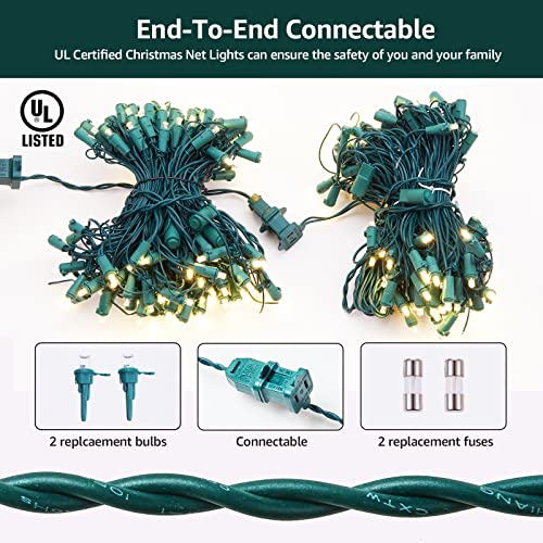 120 LedChristmas Decorations Net Lights Outdoor, 6.2ftx4.4ft, Fairy Mesh String Lights for Party, Holiday, Wedding