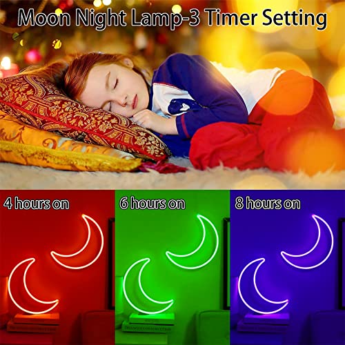 LED Moon Neon Light for Home Decoration
