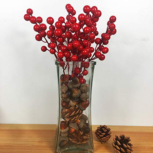 24 pcs Berries Stems for Christmas Ornaments