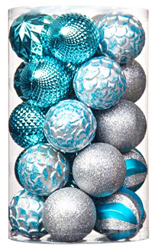 31pcs 2.75in & 1.97in Shatterproof Balls for Christmas Decoration